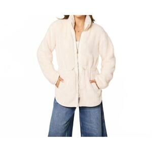 NEW SOFTIES dreamplush zip tunic in almond